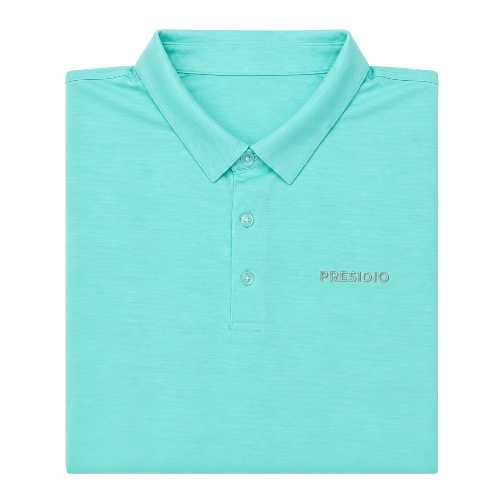 Callaway Golf Men's Micro Stripe Polo Shirt Mint Green 'Presidio' Logo 1