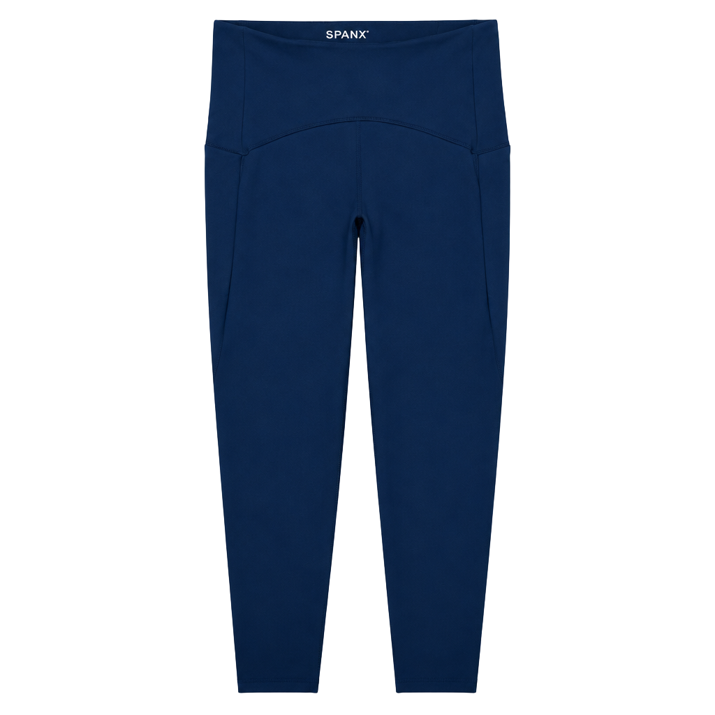 Spanxshape Booty Boost 7/8 Leggings Size 4 Blue High Waisted Athletic Leggings 1