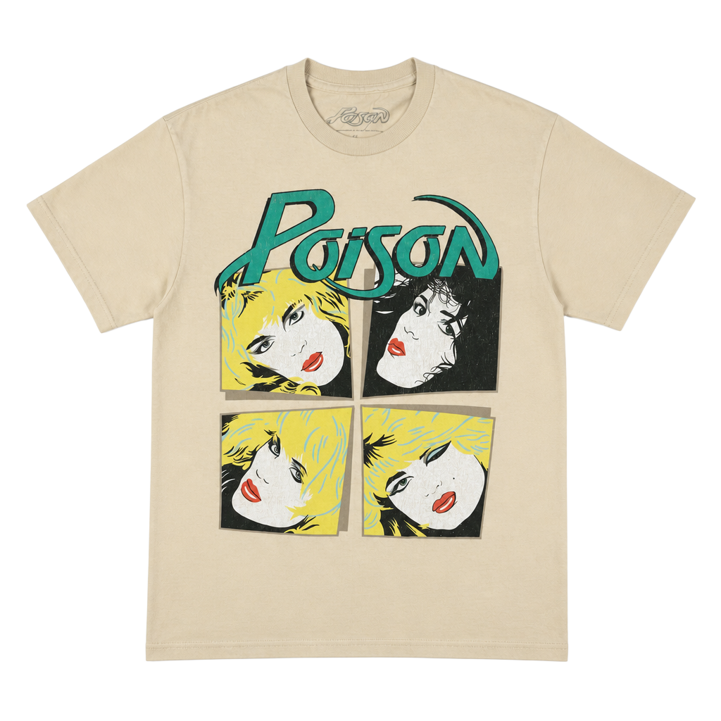 Poison Look What The Cat Dragged In T-Shirt Size M Beige 1