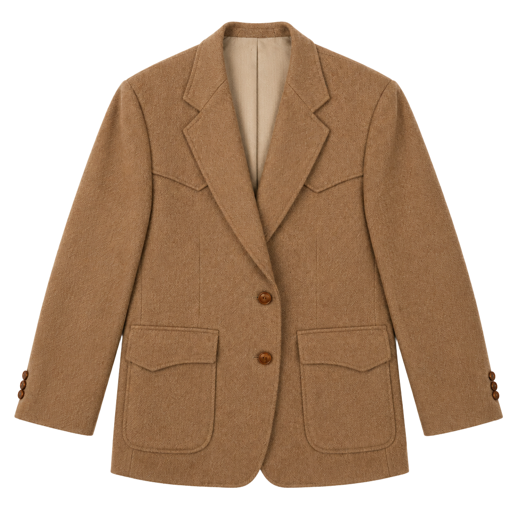 Sheplers Western Blazer Size 42R Tan Wool Sport Coat Jacket 1