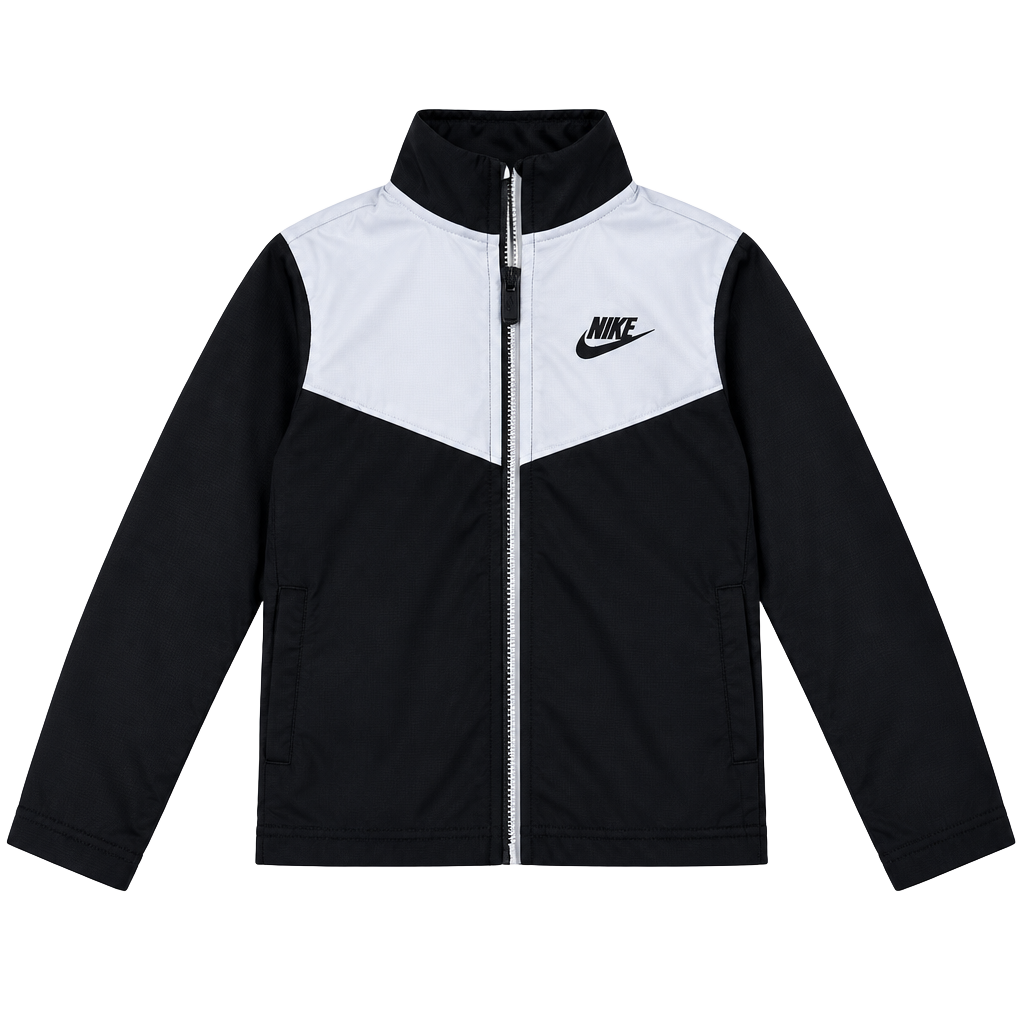 Nike Black/White Full Zip-Up Track Jacket Size Youth 5 (4-5yr) 1