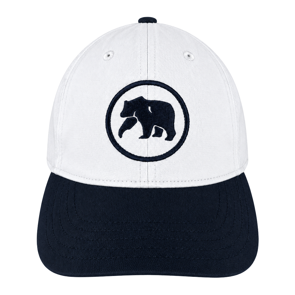 The Normal Brand Bear Logo Baseball Hat Cap White Navy 1
