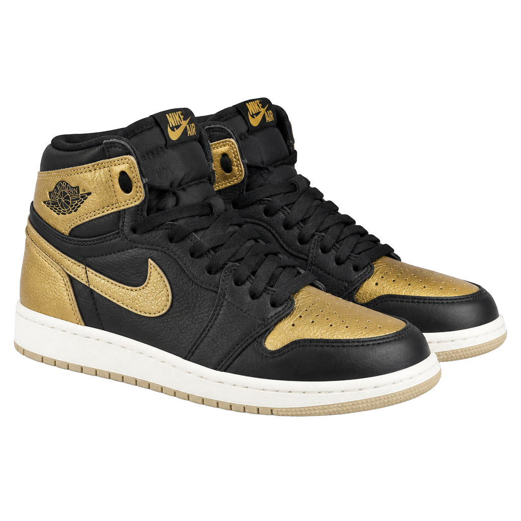 Air Jordan 1 High OG Size 4.5Y Black Metallic Gold 1