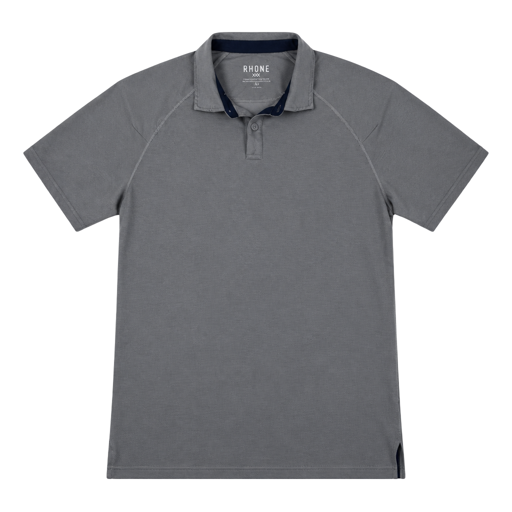Rhone Golf Polo Shirt Size S Gray Performance Short Sleeve 1