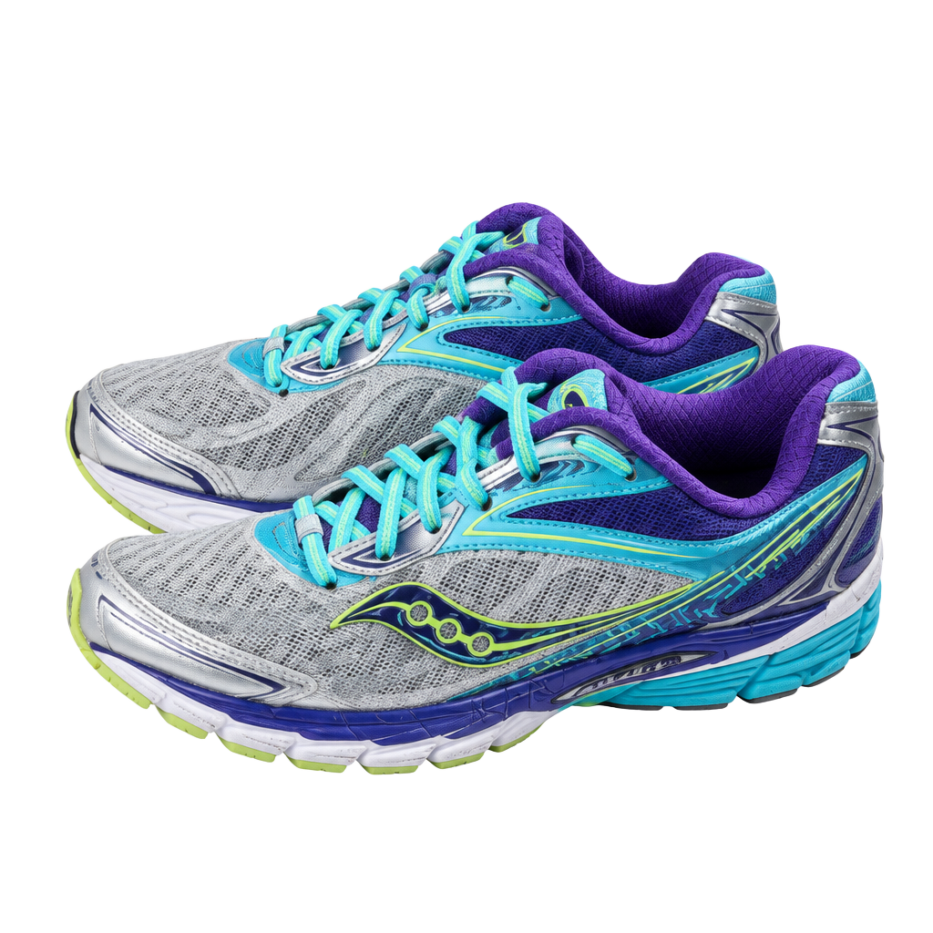 Saucony Ride 8 Running Shoes Silver Purple Blue S10273-1 1