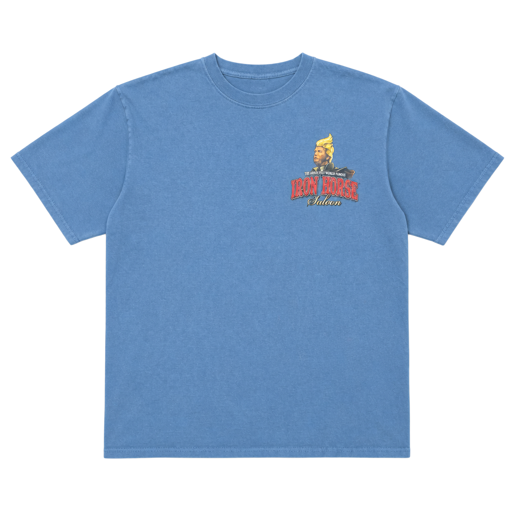 Iron Horse Saloon Trump "One Hell of a Party" Graphic T-Shirt Blue Size L 1