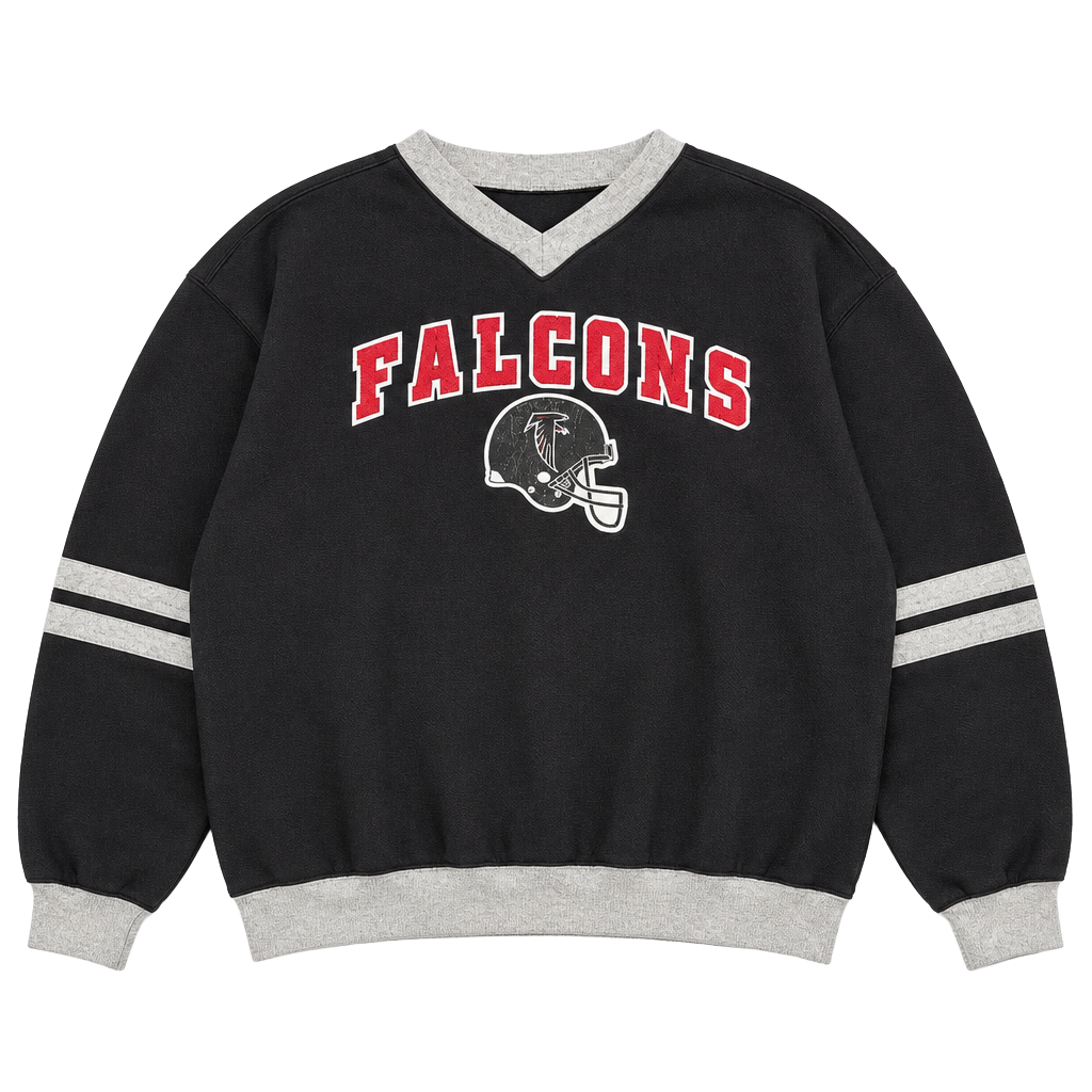 NFL Atlanta Falcons Sweatshirt Size Medium Black Vintage Crewneck 1