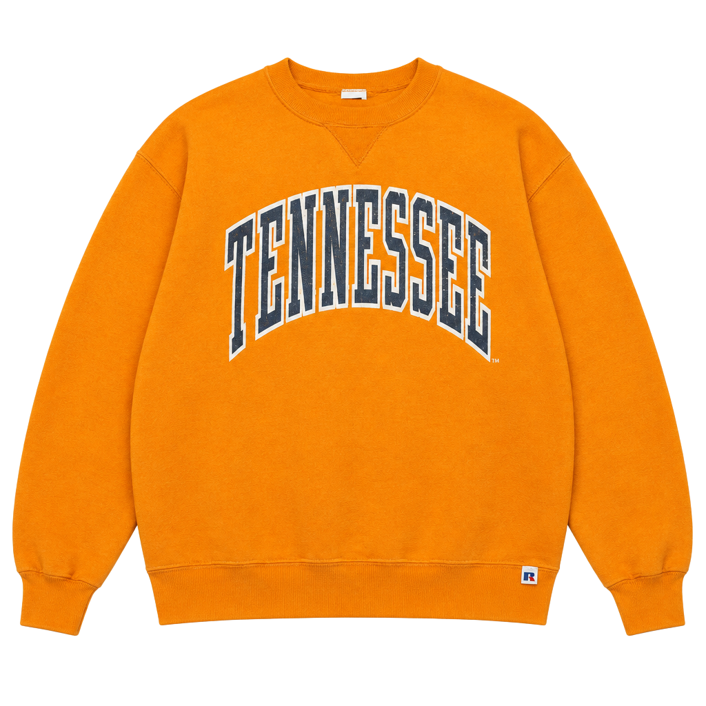 Russell Athletic Tennessee Volunteers Sweatshirt Size L Orange Crewneck 1
