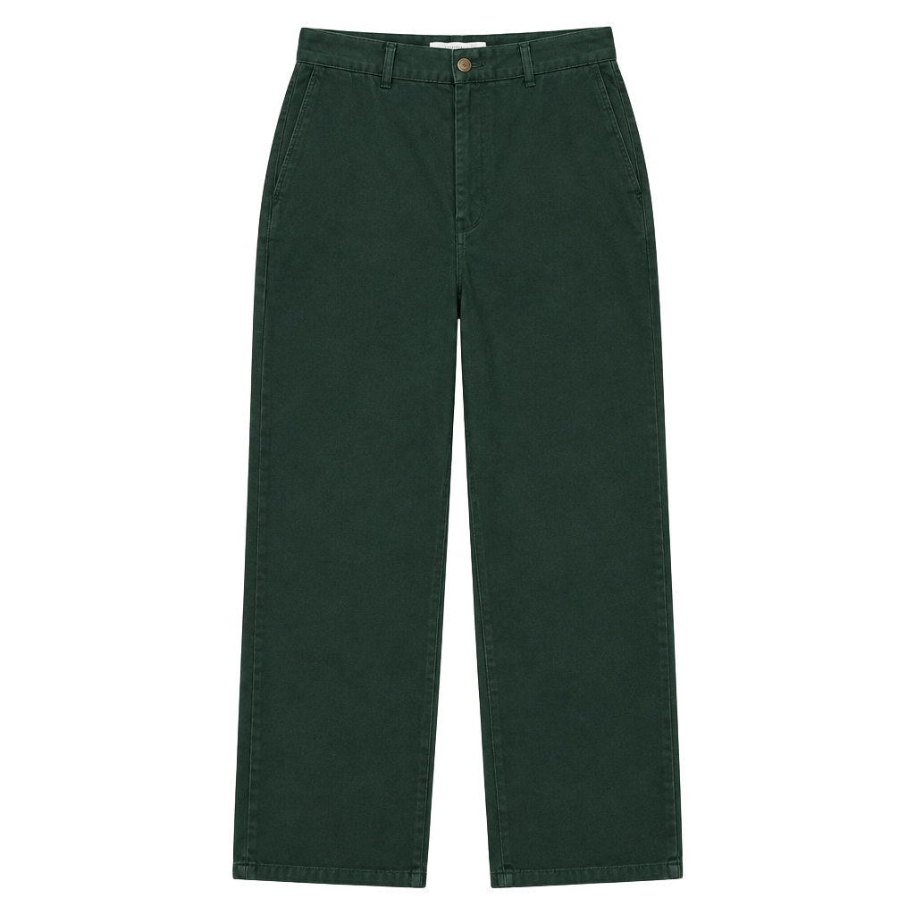 Perry Ellis America Pants Green Cotton Twill 1