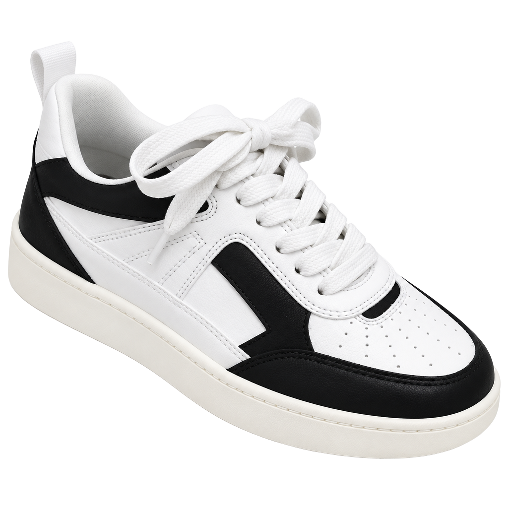 MIA Boutique & Design Sneakers Black and White Leather 1