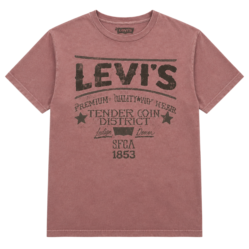 Levi's Graphic T-Shirt Size XL Pink Tendertown District 1