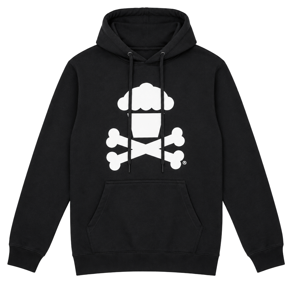 Johnny Cupcakes Classic Crossbones Hoodie Medium Black 1