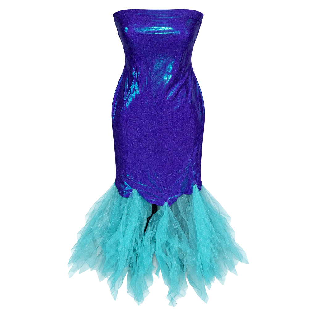 Formula X Mermaid Costume Tube Dress Purple Blue 1
