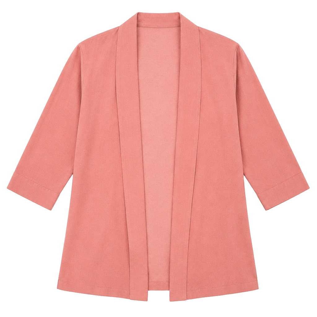 Lauren Conrad Blazer Size XS Pink Open Front Rayon 3/4 Sleeve 1