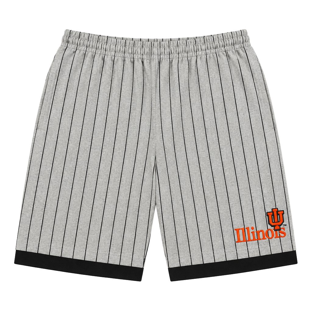 College Ware Illinois Fighting Illini Shorts Size XL Pinstripe 1