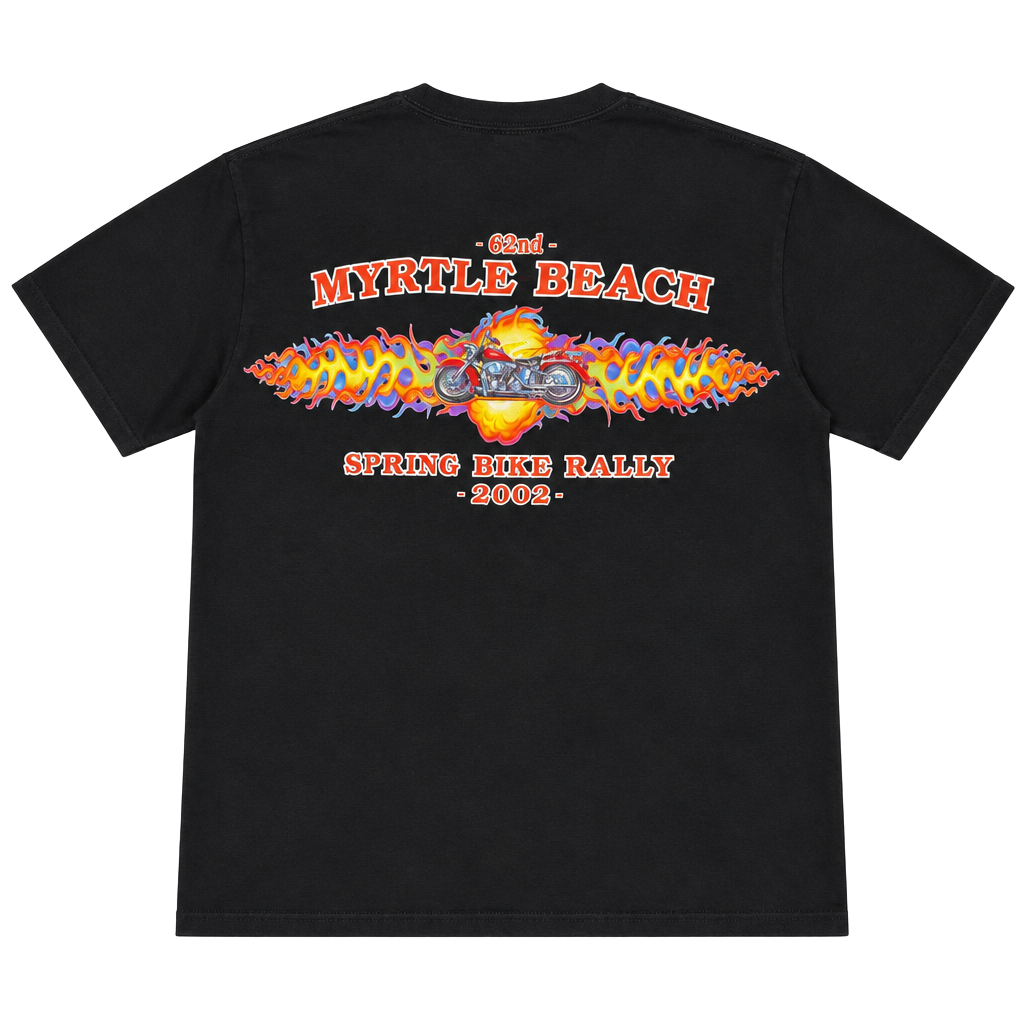All Sport Myrtle Beach Spring Rally 2002 T-Shirt Size L Black Motorcycle 1