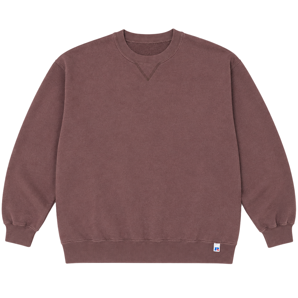 Russell Athletic Sweatshirt Size XXL Brown Vintage Crewneck V-Insert 1