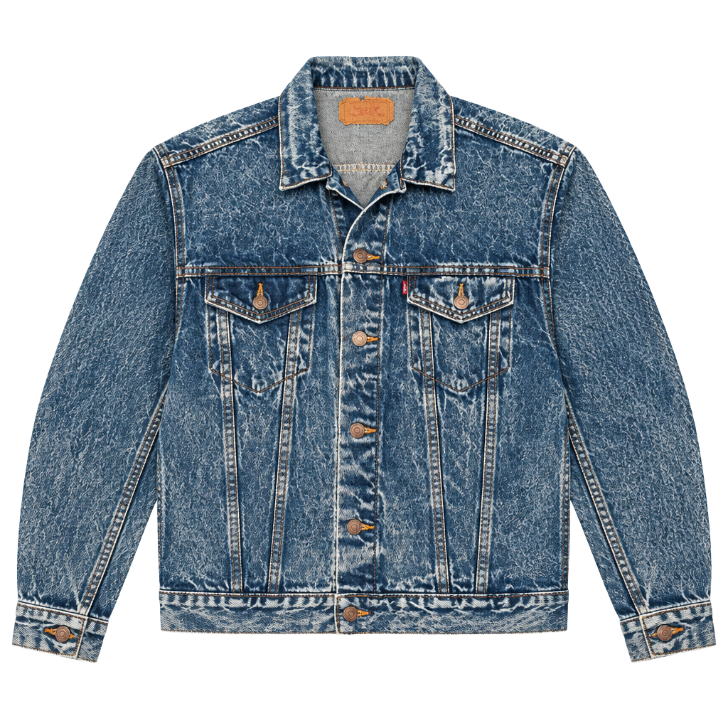 Levi's 70507 Trucker Denim Jacket Size XL Acid Wash Vintage 1