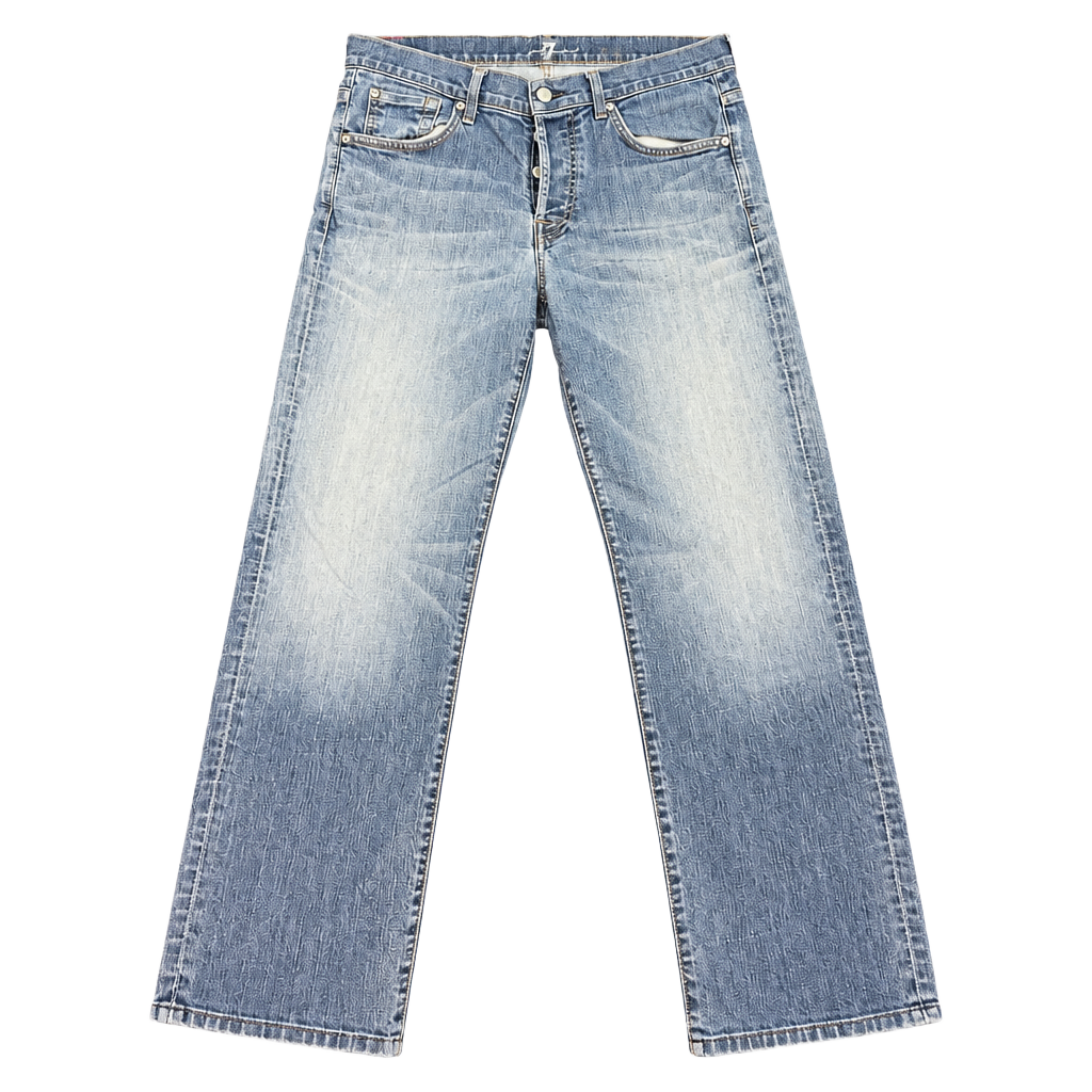 7 For All Mankind Relaxed Jeans Straight Blue 1