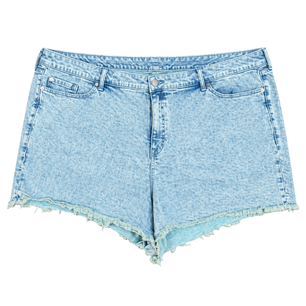 Plus size Torrid Denim Shorts Size 30 Acid Wash Distressed Raw Hem 1
