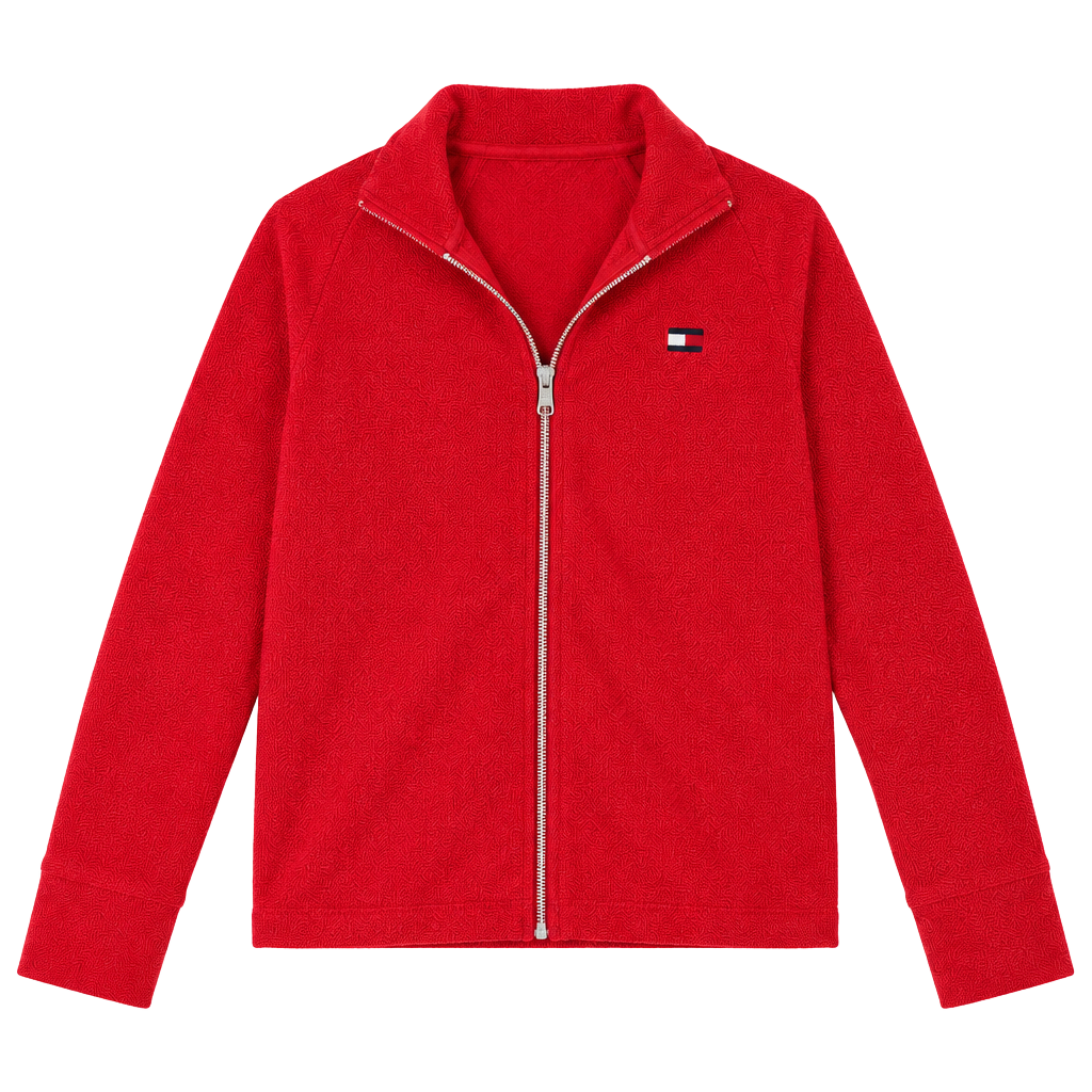Tommy Hilfiger Sport Fleece Full Zip Jacket Size P/M Red 1