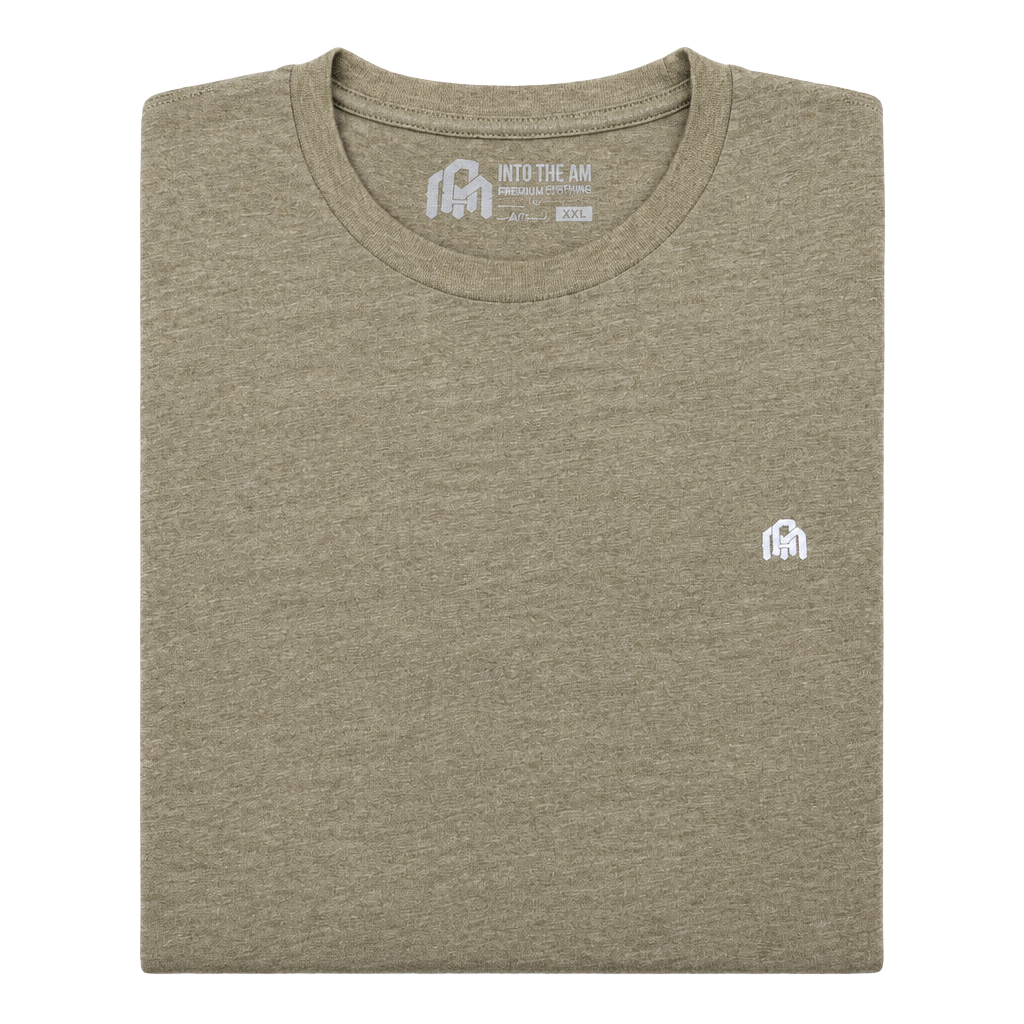 Into The AM T-Shirt Size 2XL Olive Green Heather Crewneck Short Sleeve 1