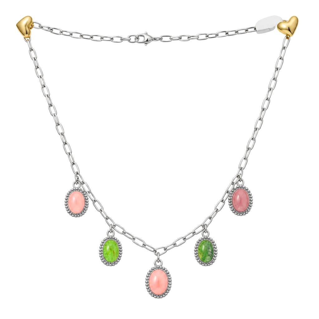 925 sterling silver charm necklace. 1