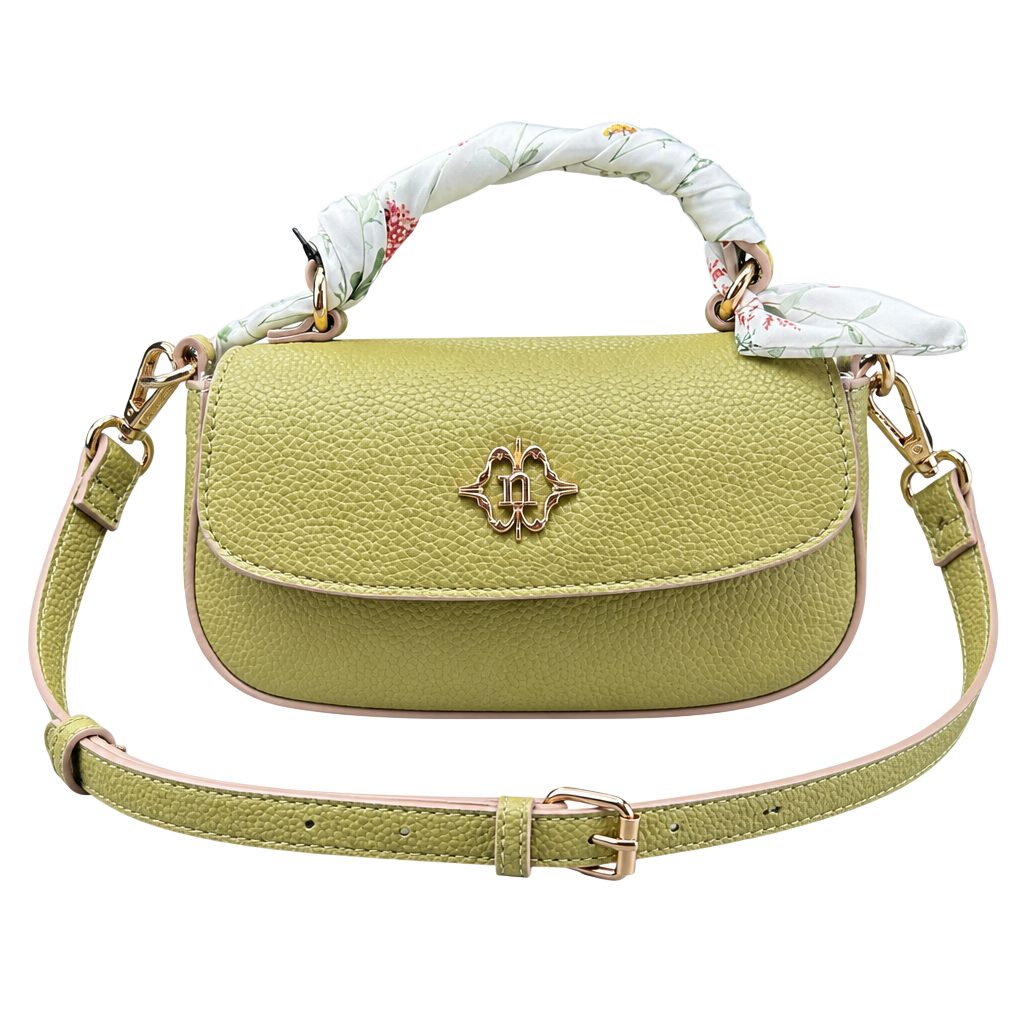 Nanette Lepore Green Pebbled Mini Crossbody Bag 1
