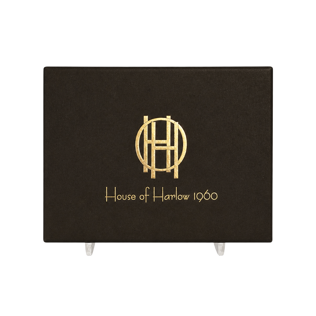House of Harlow 1960 Black Pebbled Leather Bifold Wallet with ID Window and Coin Pocket 1