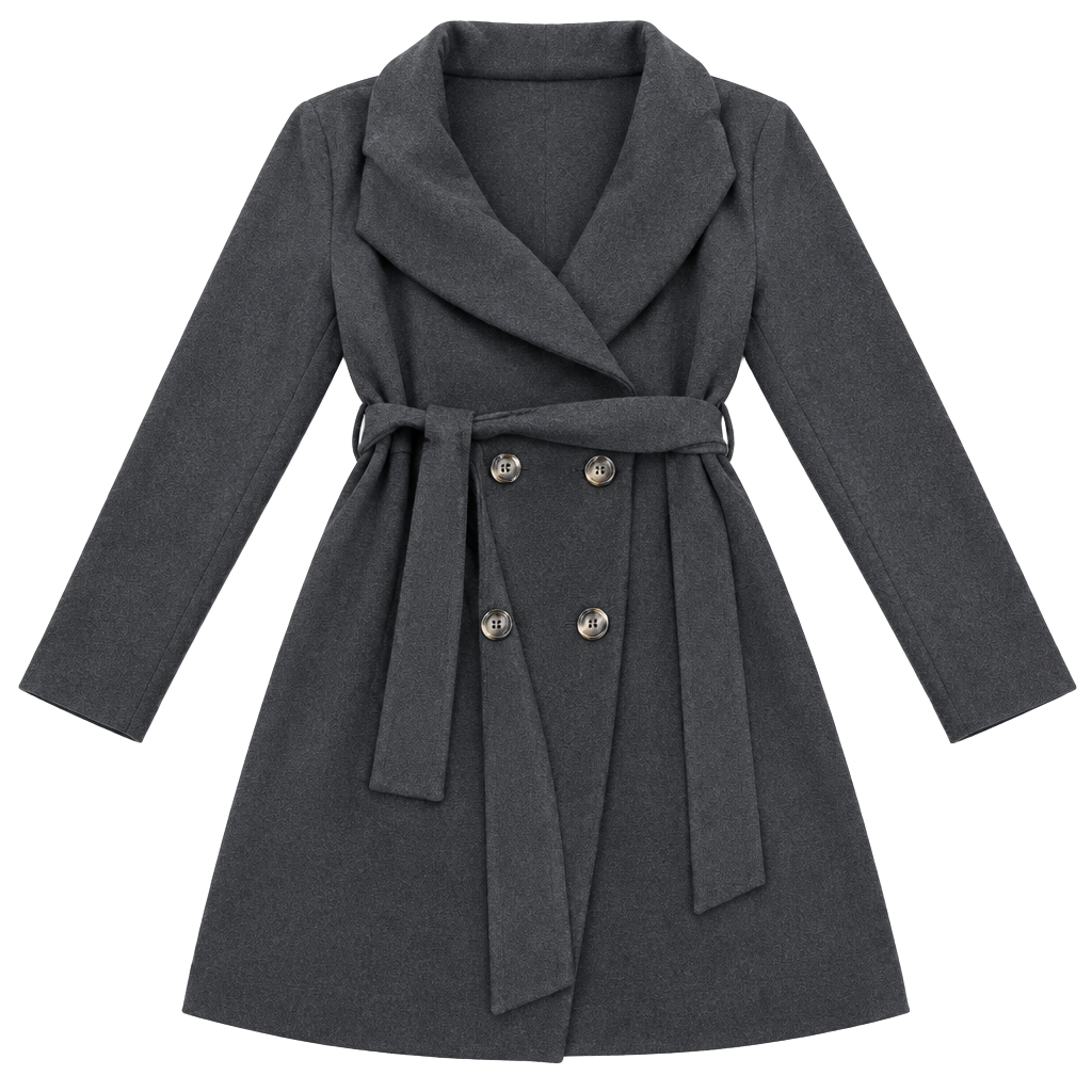 Ninexis Belted Trench Coat Size S Black 1