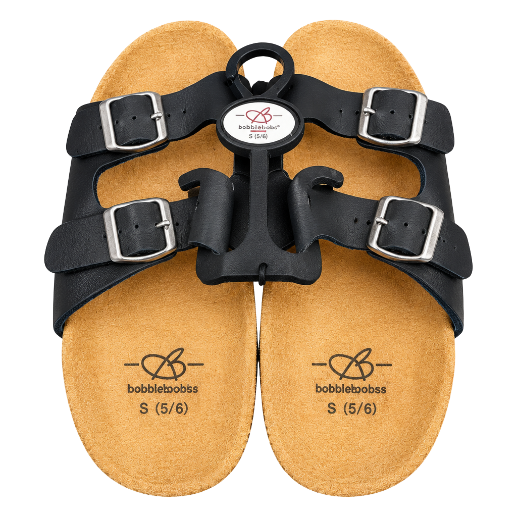 Bobbie Brooks Double Strap Sandals Size S (5/6) Black 1