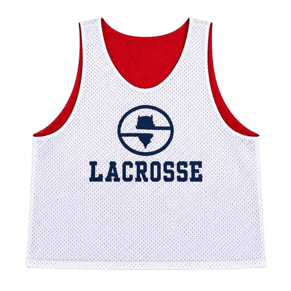 A4 Lacrosse Reversible Pinnie Jersey Adult S Red White 1