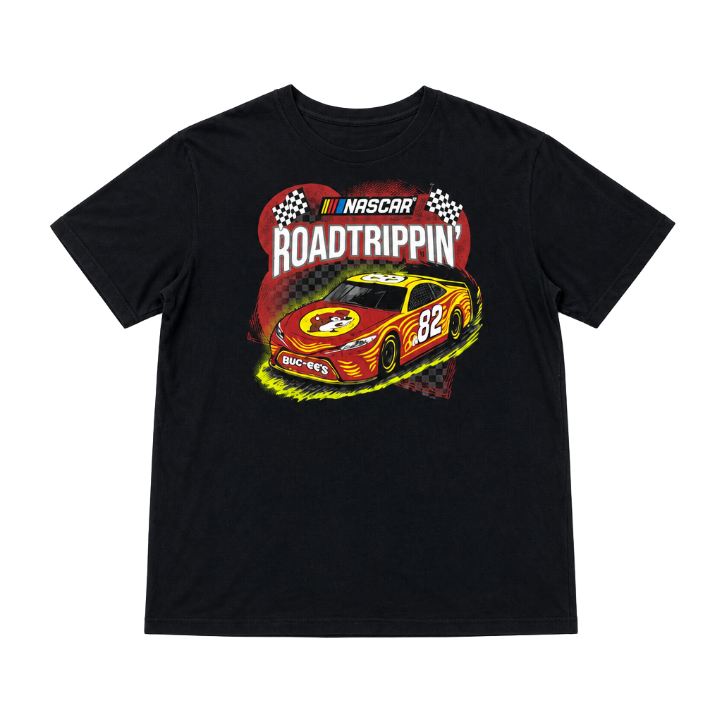 Buc-ee's NASCAR Road Trippin' T-Shirt Size L Black 1