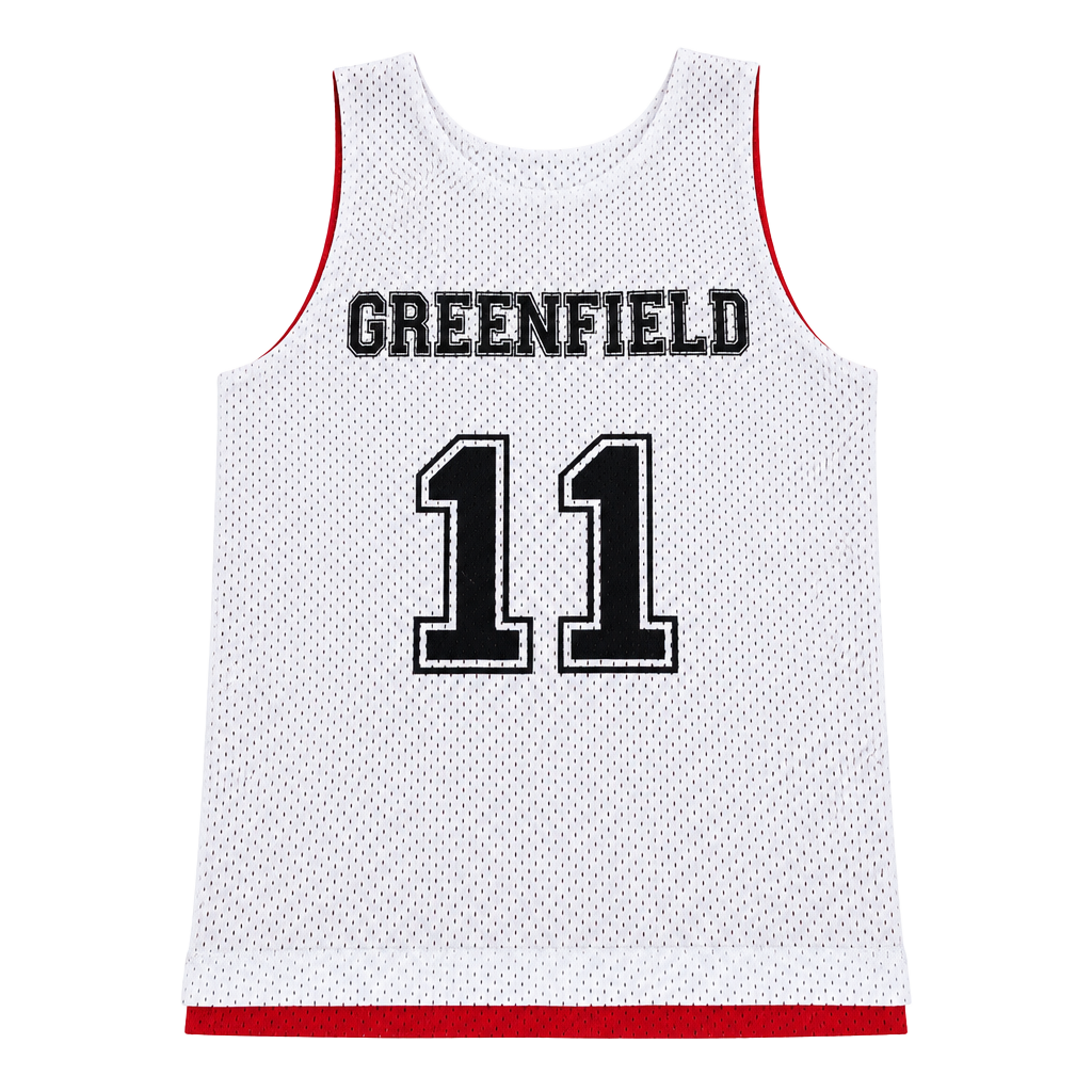 A4 Reversible Basketball Jersey Youth M Greenfield 11 Hot Shots White Red 1