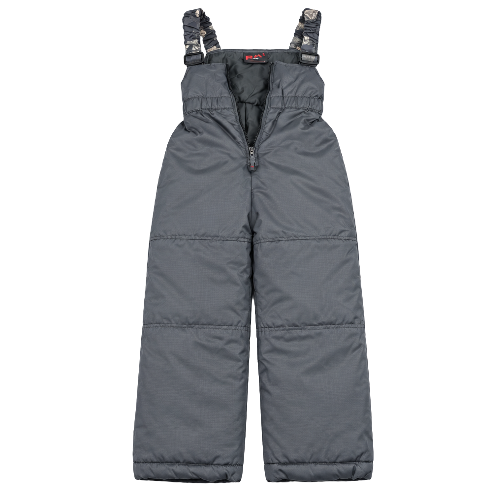 Kids RM Sport Snow Bib Overalls Gray Winter Ski Pants#102 1