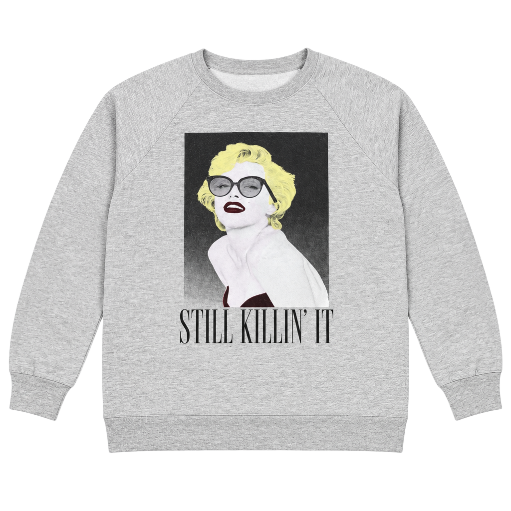 Marilyn Monroe Still Killin' It Sweatshirt Size L Gray#173 1