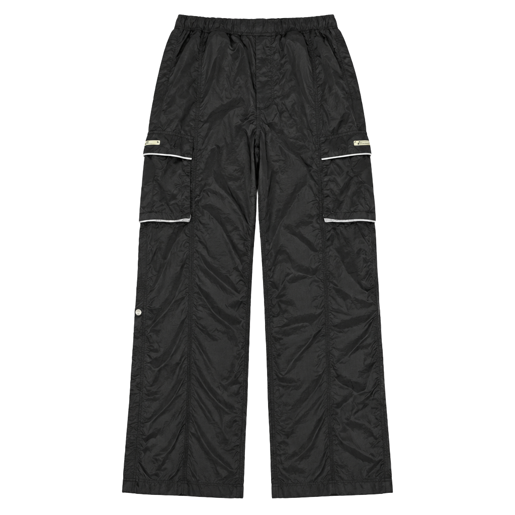 Mens Stearns Dry Wear Cargo Rain Pants Size Large Black Nylon Waterproof #78 1