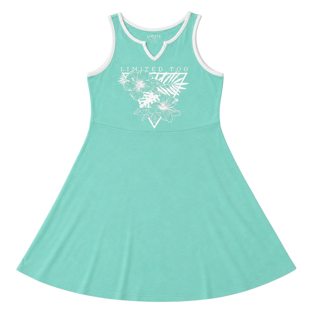 Limited Too Girls Tropical Active Tank Dress Size S (7/8) 1