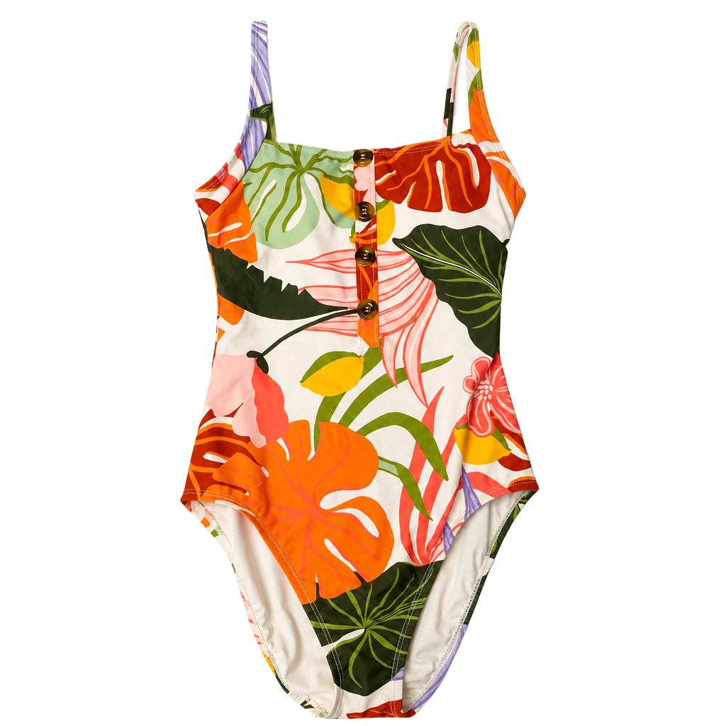 Social Standard by Sanctuary Tropical Print Women’s S Swimsuit 1