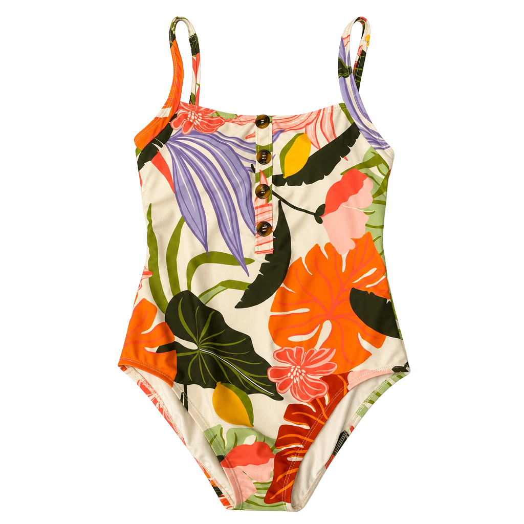 Social Standard by Sanctuary Women's M Tropical One-Piece Swimsuit 1