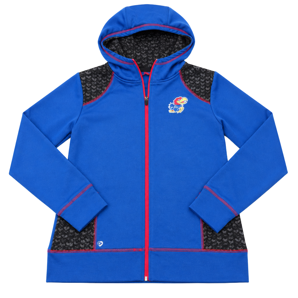 Colosseum Kansas Jayhawks Full-Zip Hoodie Blue large 1