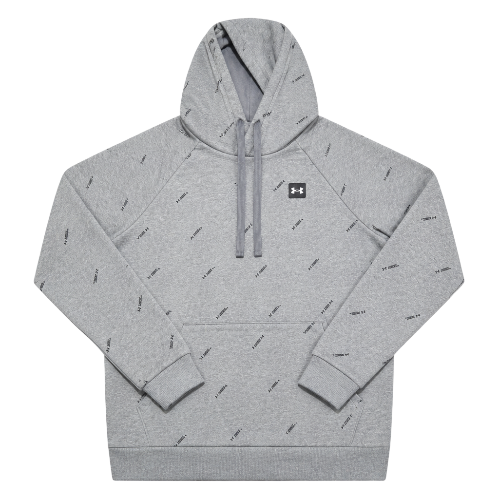Under Armour Rival Fleece Hoodie Size SM Gray All Over Print 1
