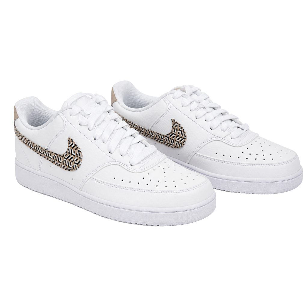 Nike Court Vision Low White/Grey Pattern Sneakers 1