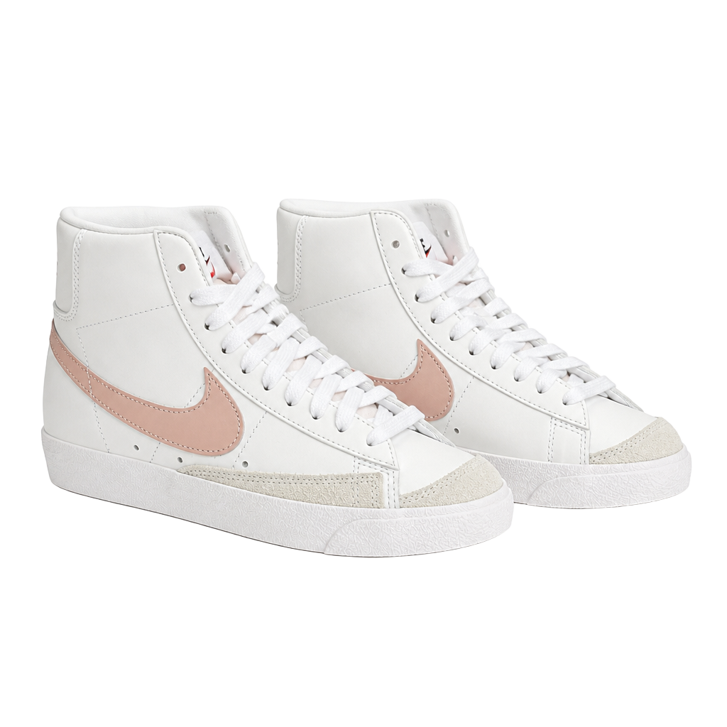 Nike Women's Blazer Mid '77 White/Pink Oxford-Black Sneakers CZ1055-118 1