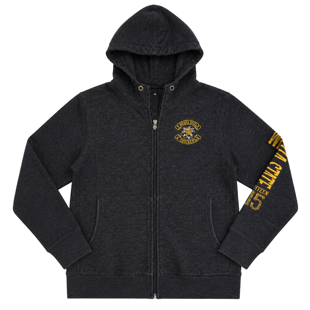 Wichita State Shockers Full Zip Hoodie Gray women's 1