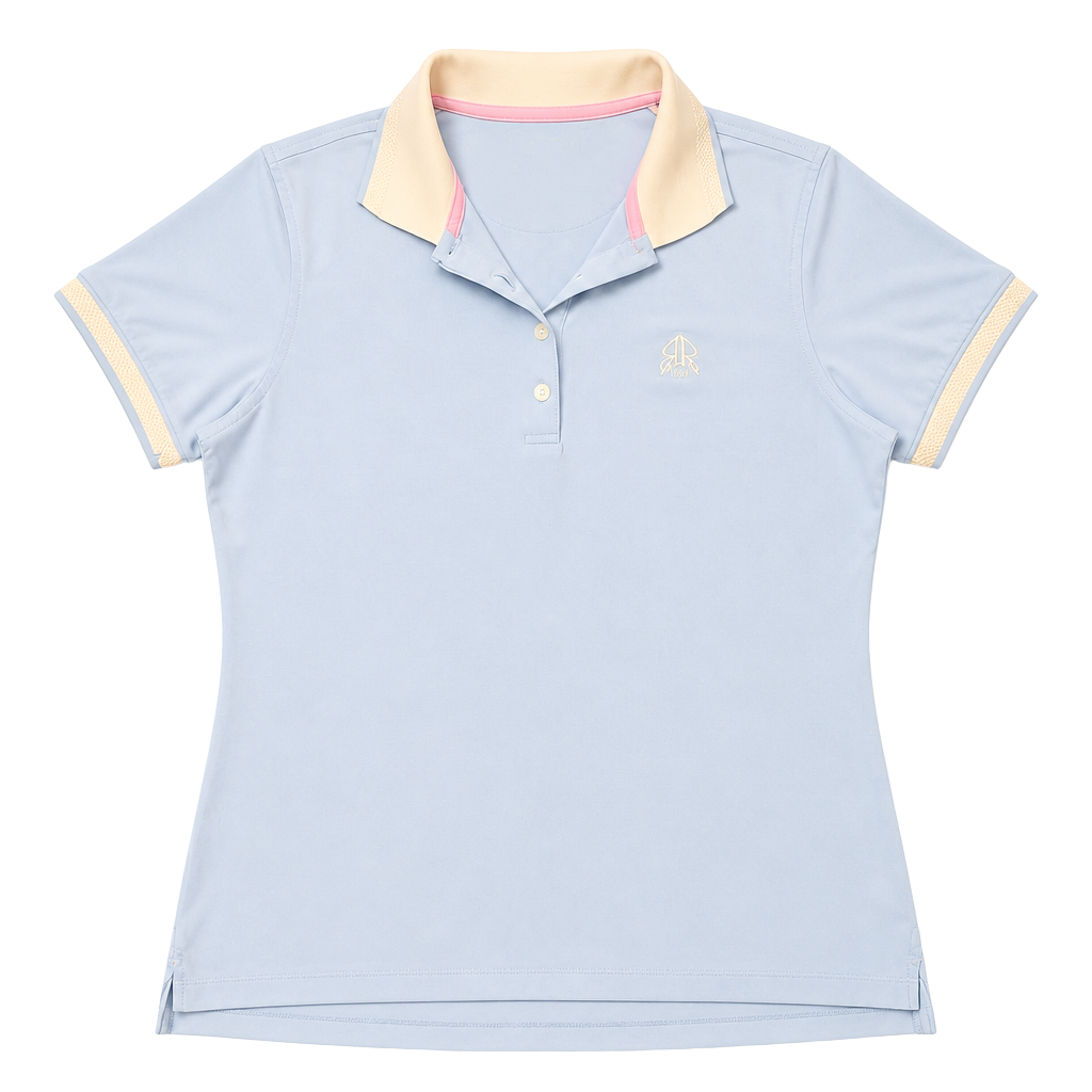 Peter Millar Polo Shirt Size M Light Blue Golf, Pickleball, Tennis Top 1