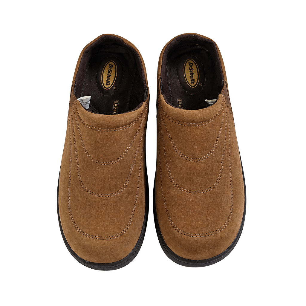 Dr. Scholl's Idabell Clog Size 6.5 Brown Suede Leather Mule Shoes 1