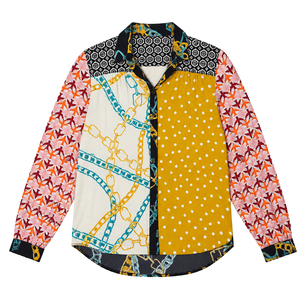 Maeve by Anthropologie Paz Mixed Print Shirt XXS like new! 1