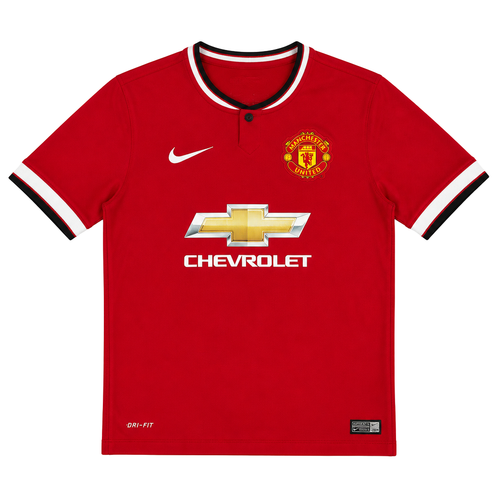 Nike Manchester United 2014/15 Home Jersey Size L Red Chevrolet Football 1