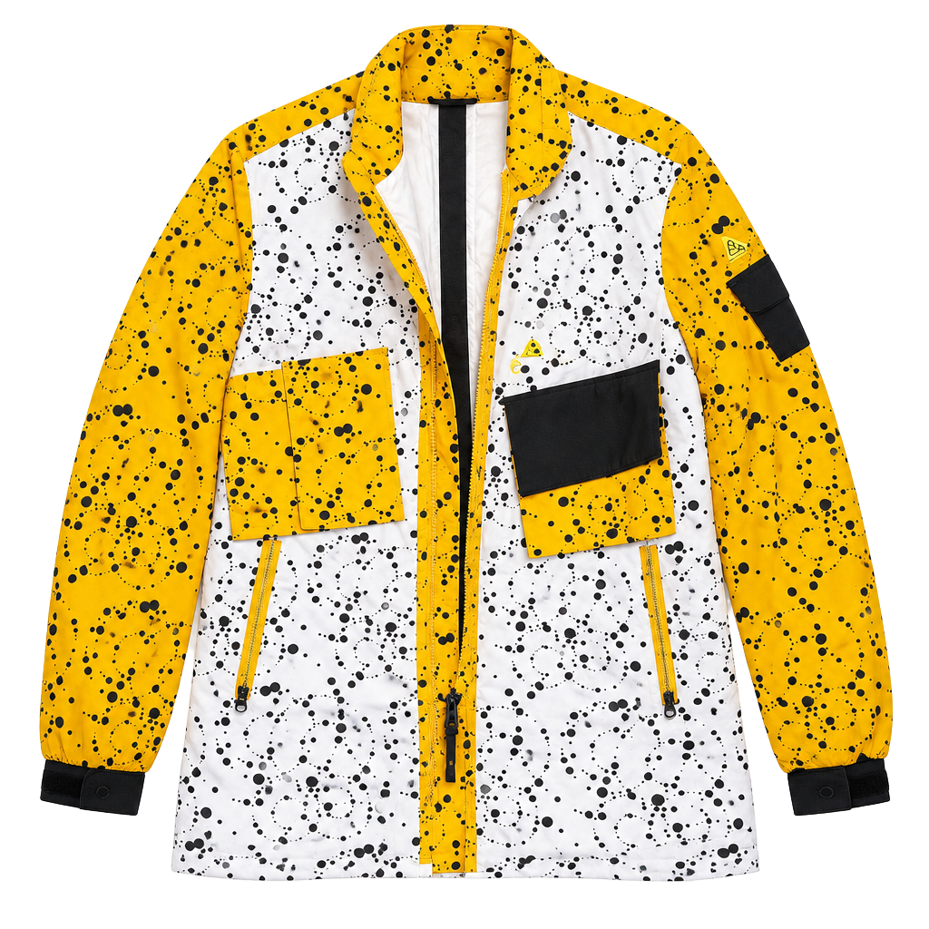 Nike ACG Insulated Jacket Size L Yellow White Black Splatter 1